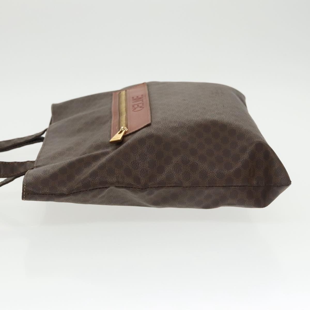 CELINE Macadam Canvas Tote Bag Pvc Leather Brown Gold - 5