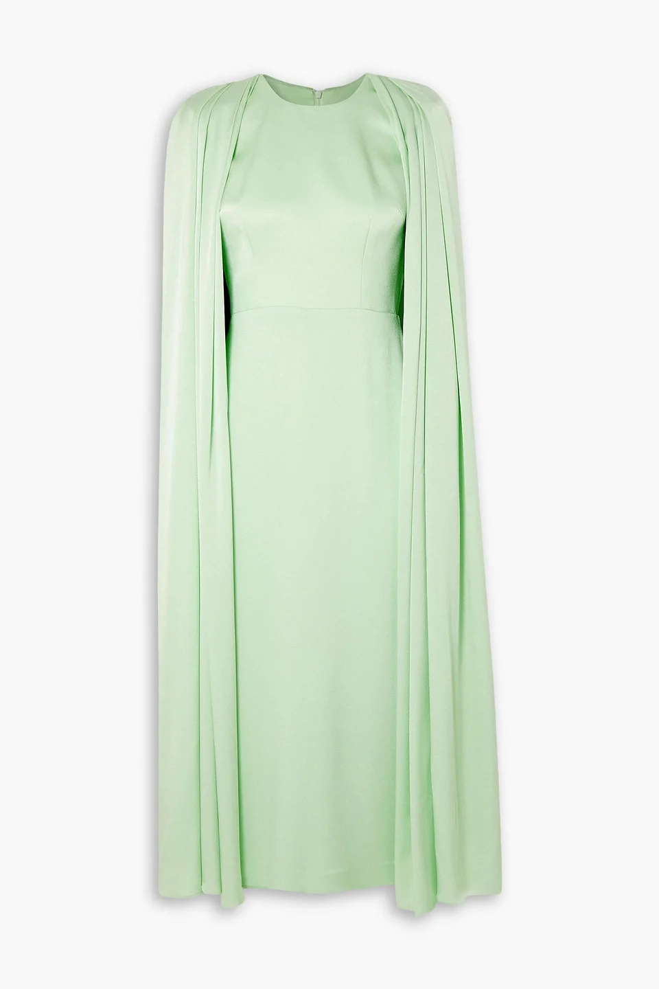 Beckett cape-effect satin-crepe midi dress - 1