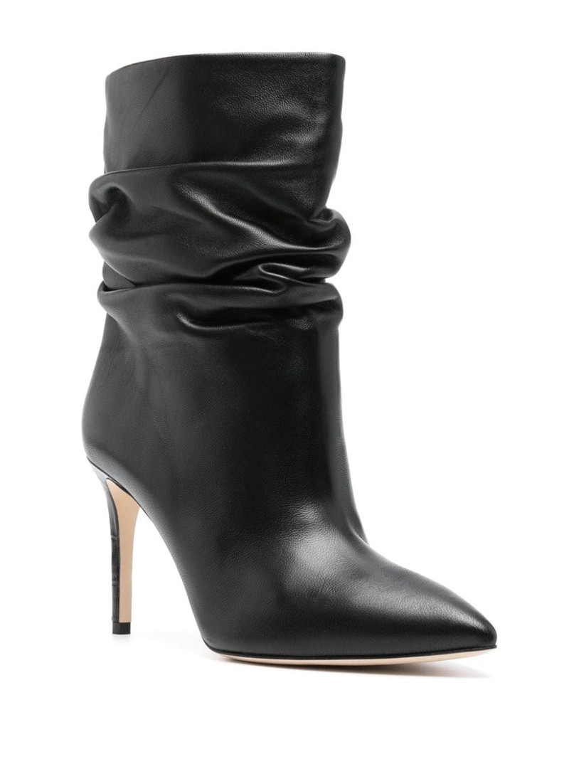 PARIS TEXAS 100mm ruched leather boots outlook