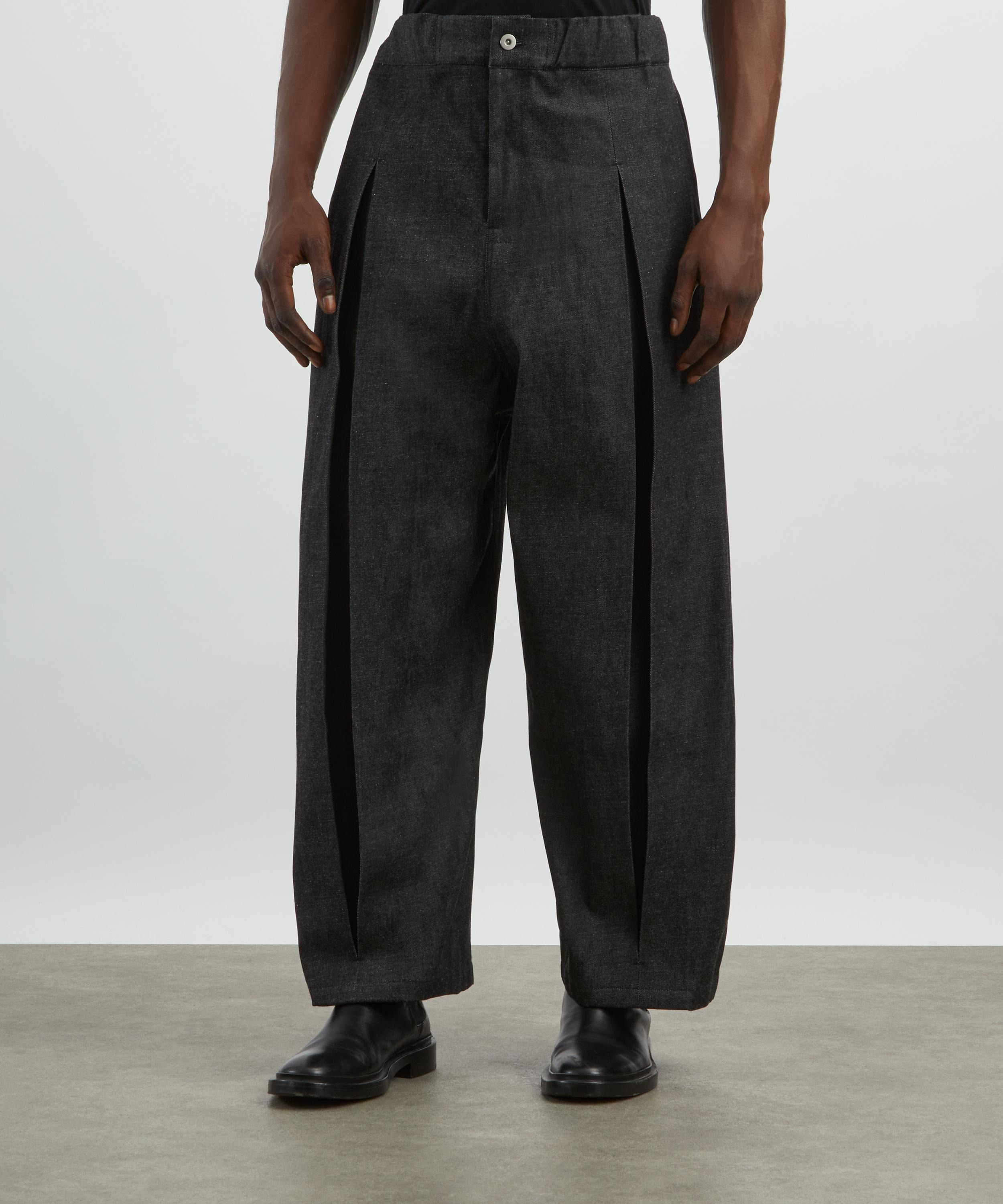 Box Pleat Denim Trousers - 3