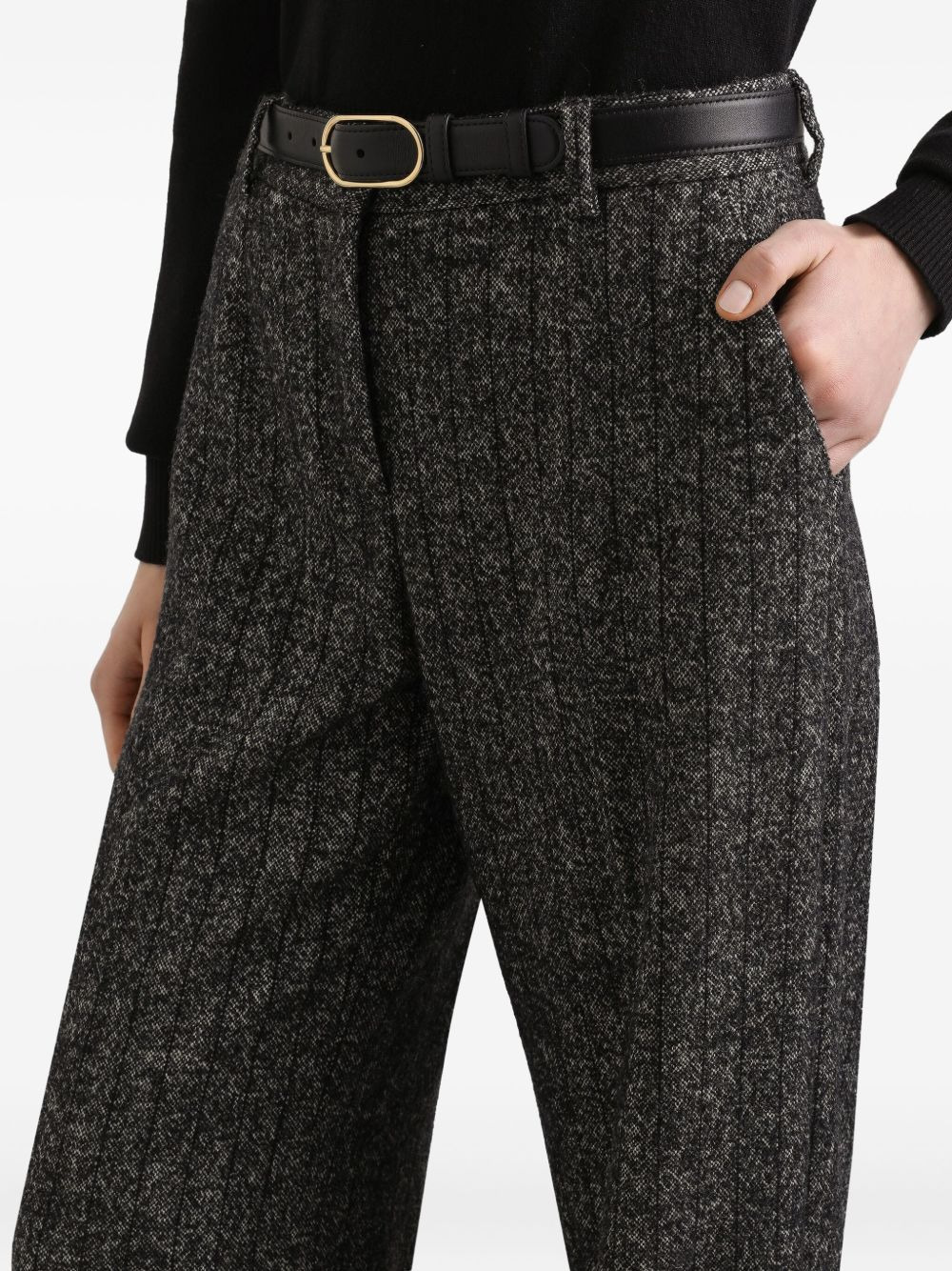 striped tweed trousers - 5