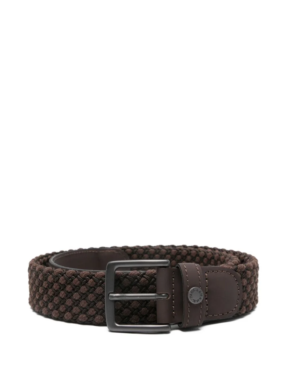 woven leather belt - 1