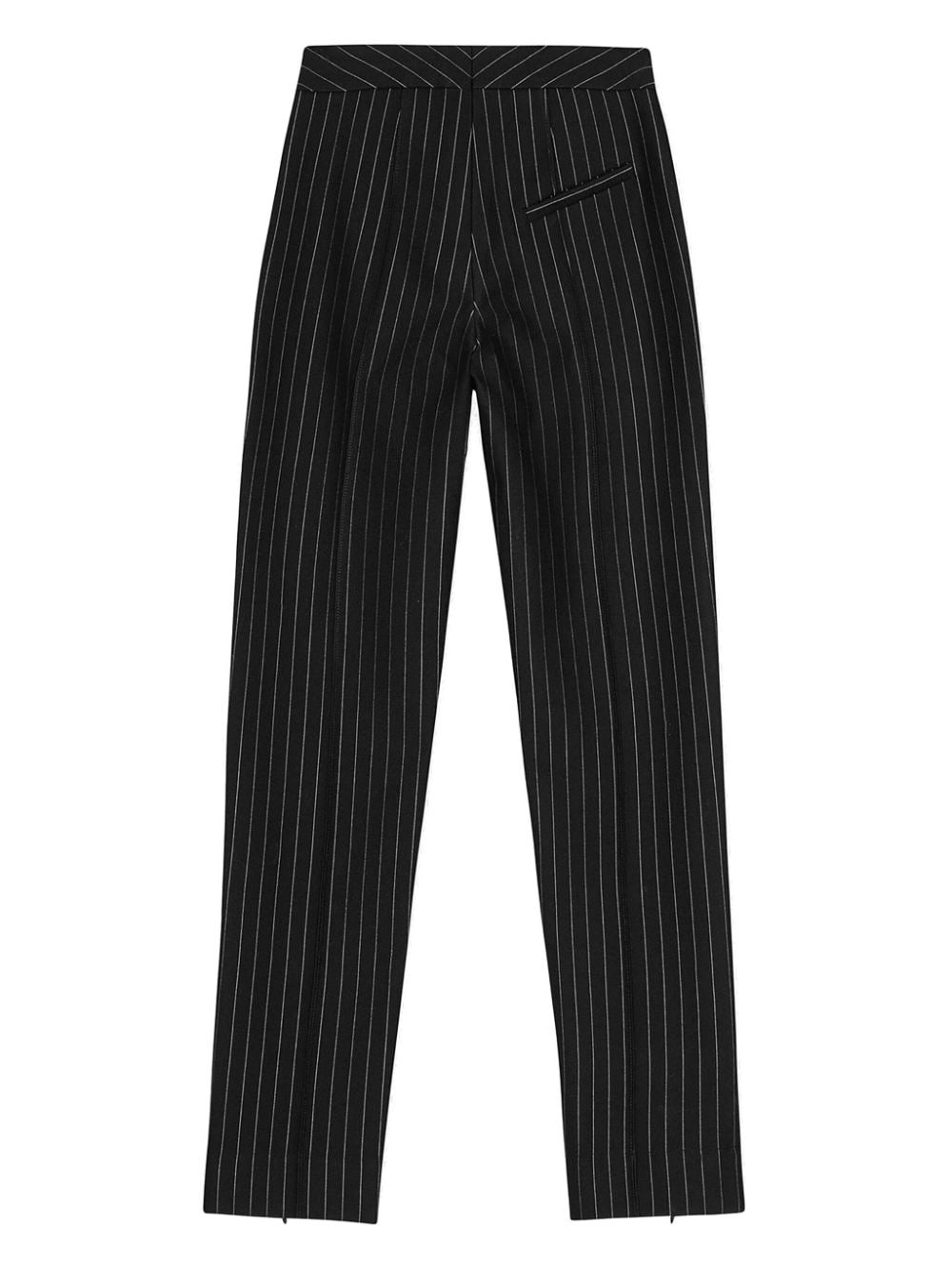 striped mid-rise trousers - 6