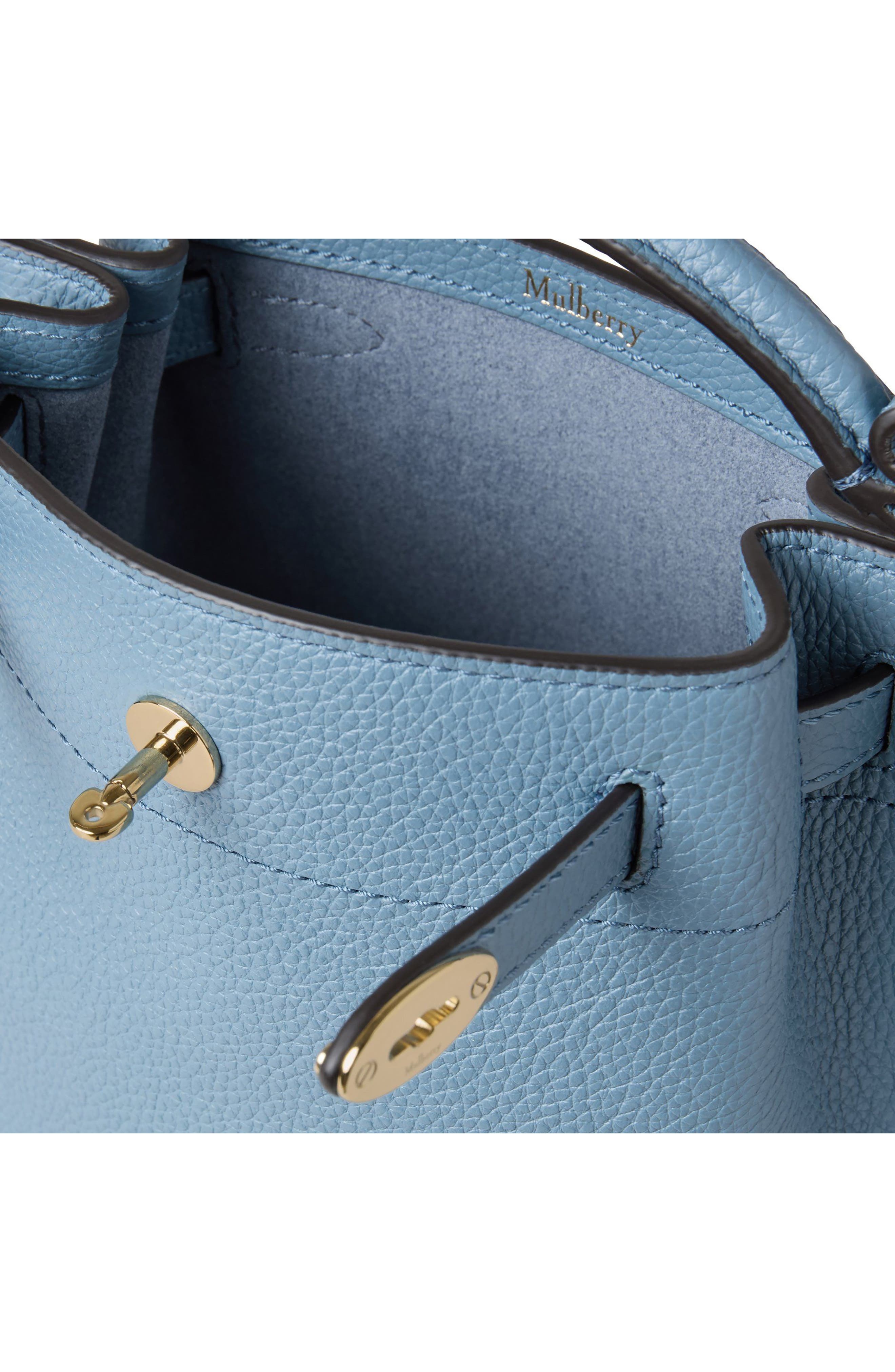 Mulberry Mini Islington Leather Bucket Bag in Brighton Blue at Nordstrom - 4