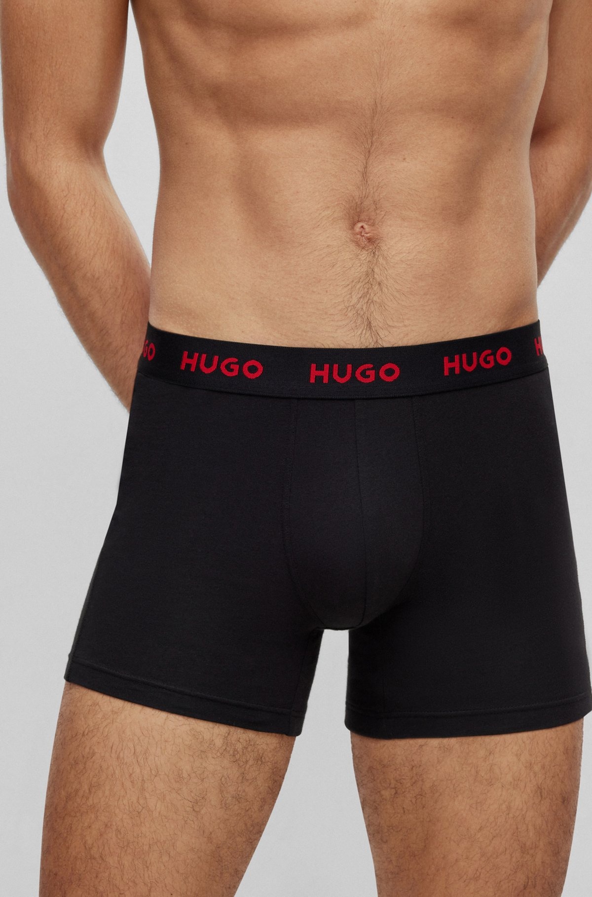 THREE-PACK OF LONGER-LENGTH STRETCH-COTTON BOXER BRIEFS - 4