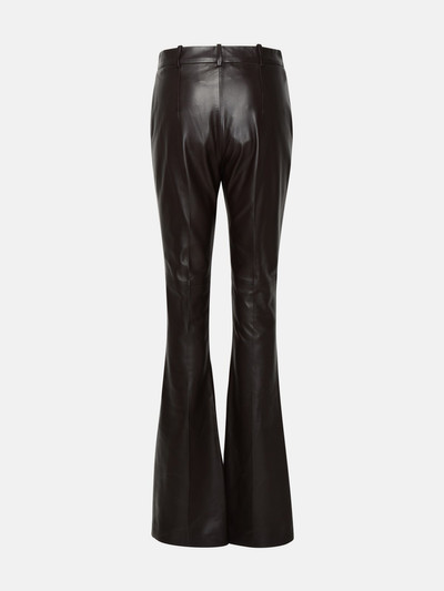 THE ATTICO Piaf pants in brown leather outlook