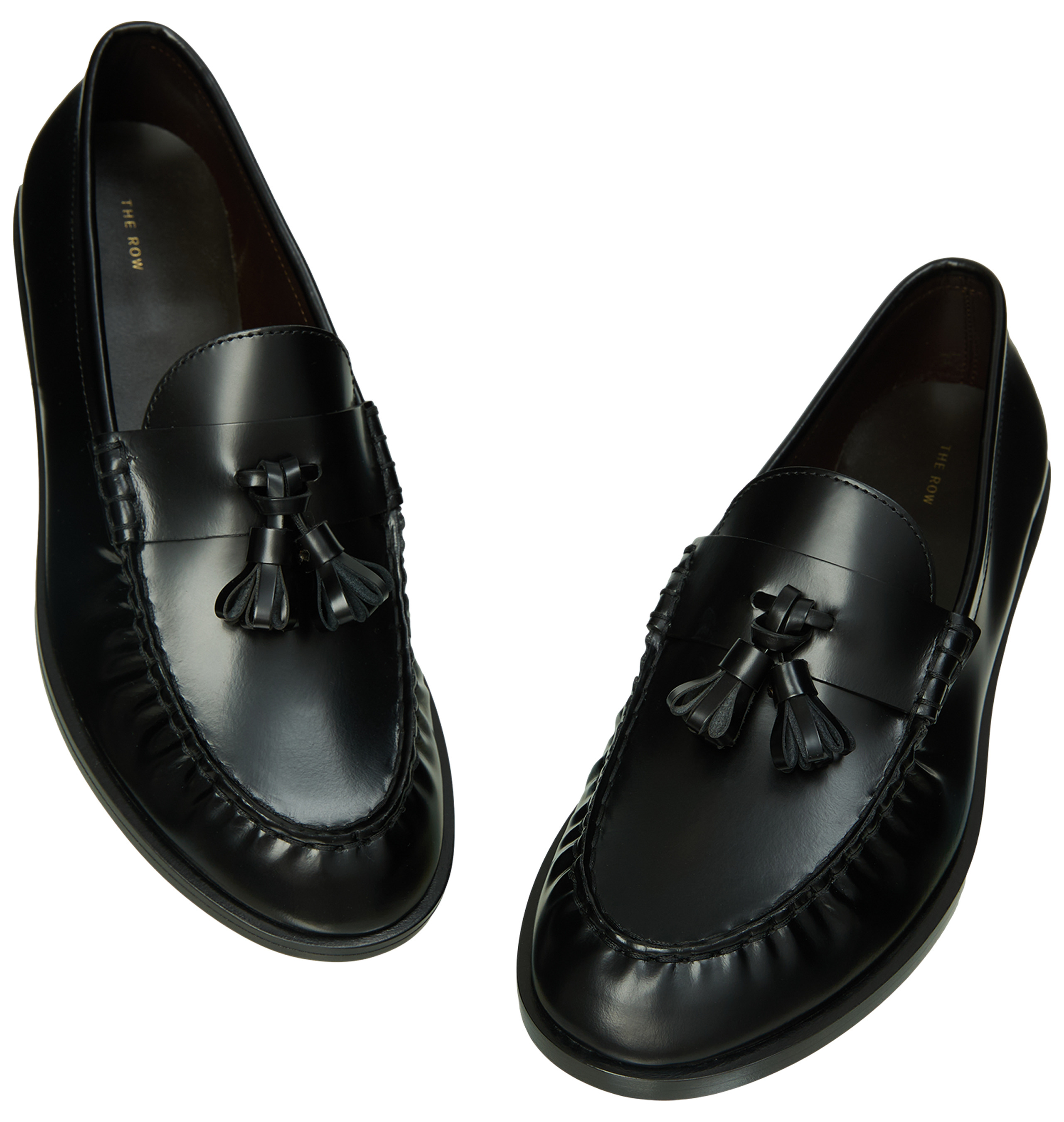 BLACK LEATHER LOAFERS - 1