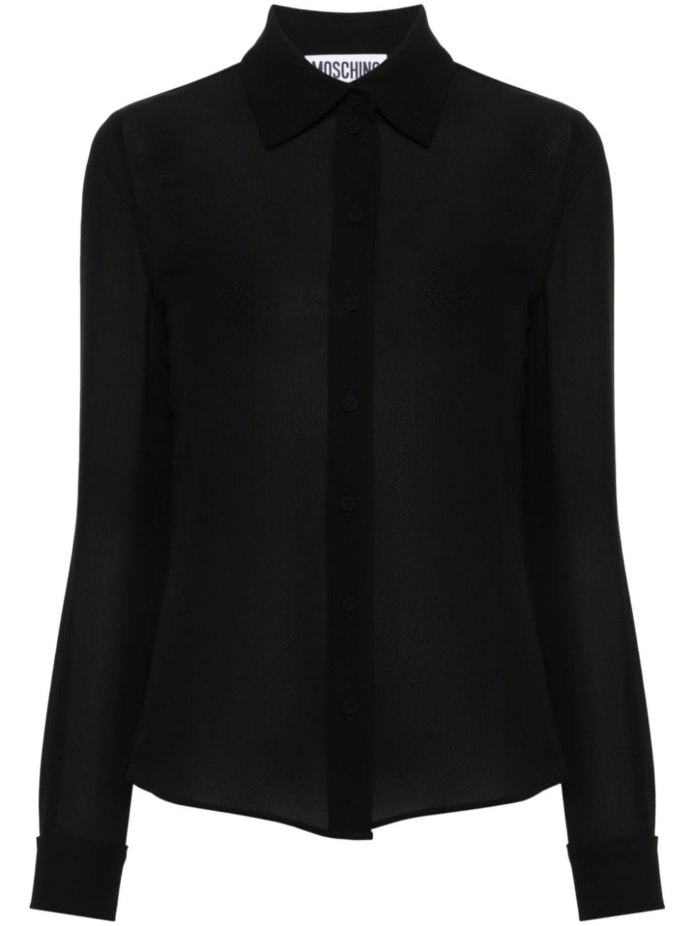 long-sleeved silk shirt - 1