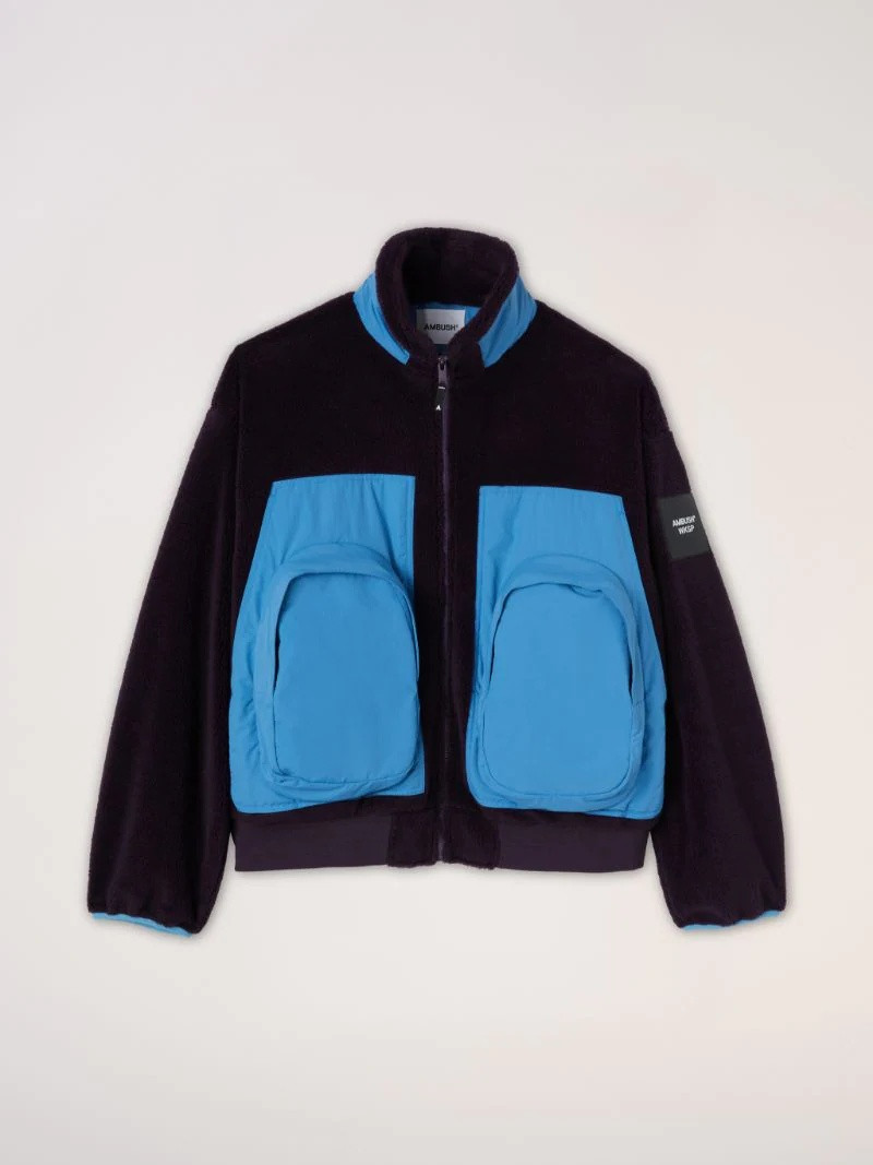 fleece-panelled jacket 1