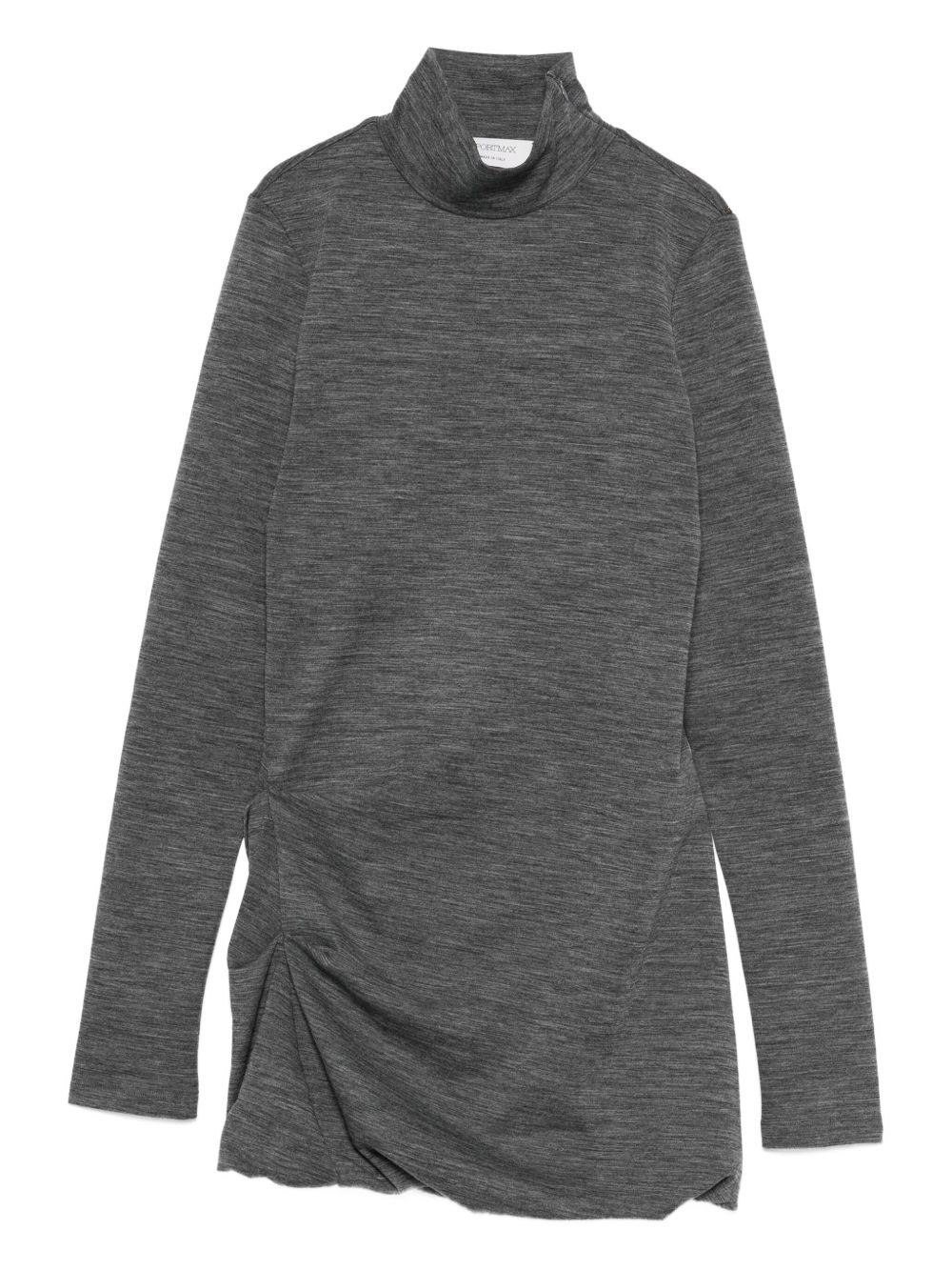 turtleneck gathered dress - 1