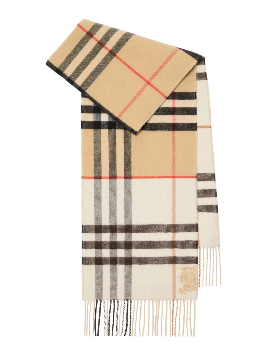 Burberry Contrast Check Double-Faced Unisex Cashmere Scarf Accessories - 1