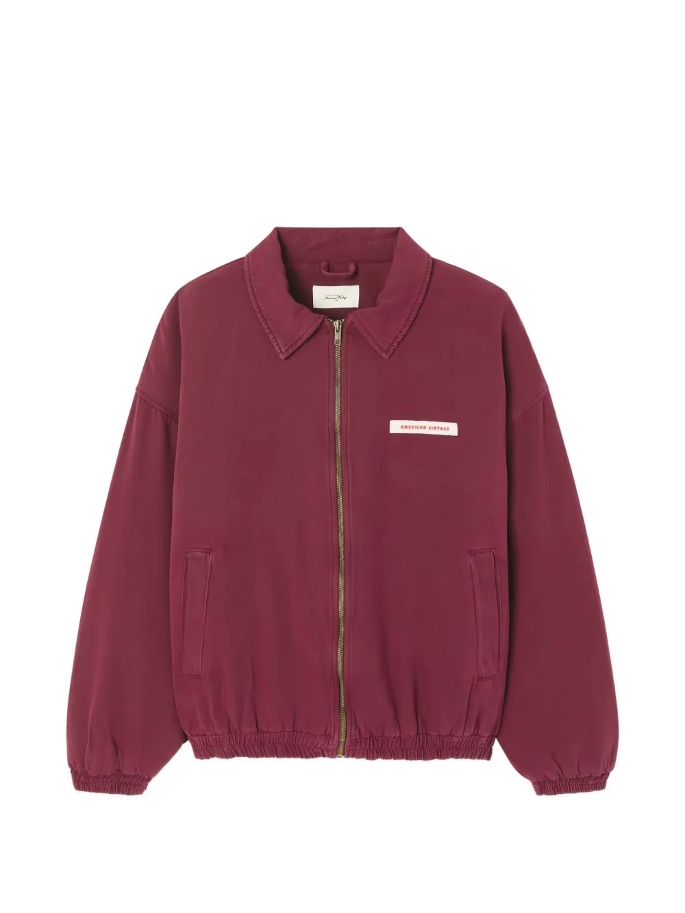 logo-patch zip-up jacket - 1