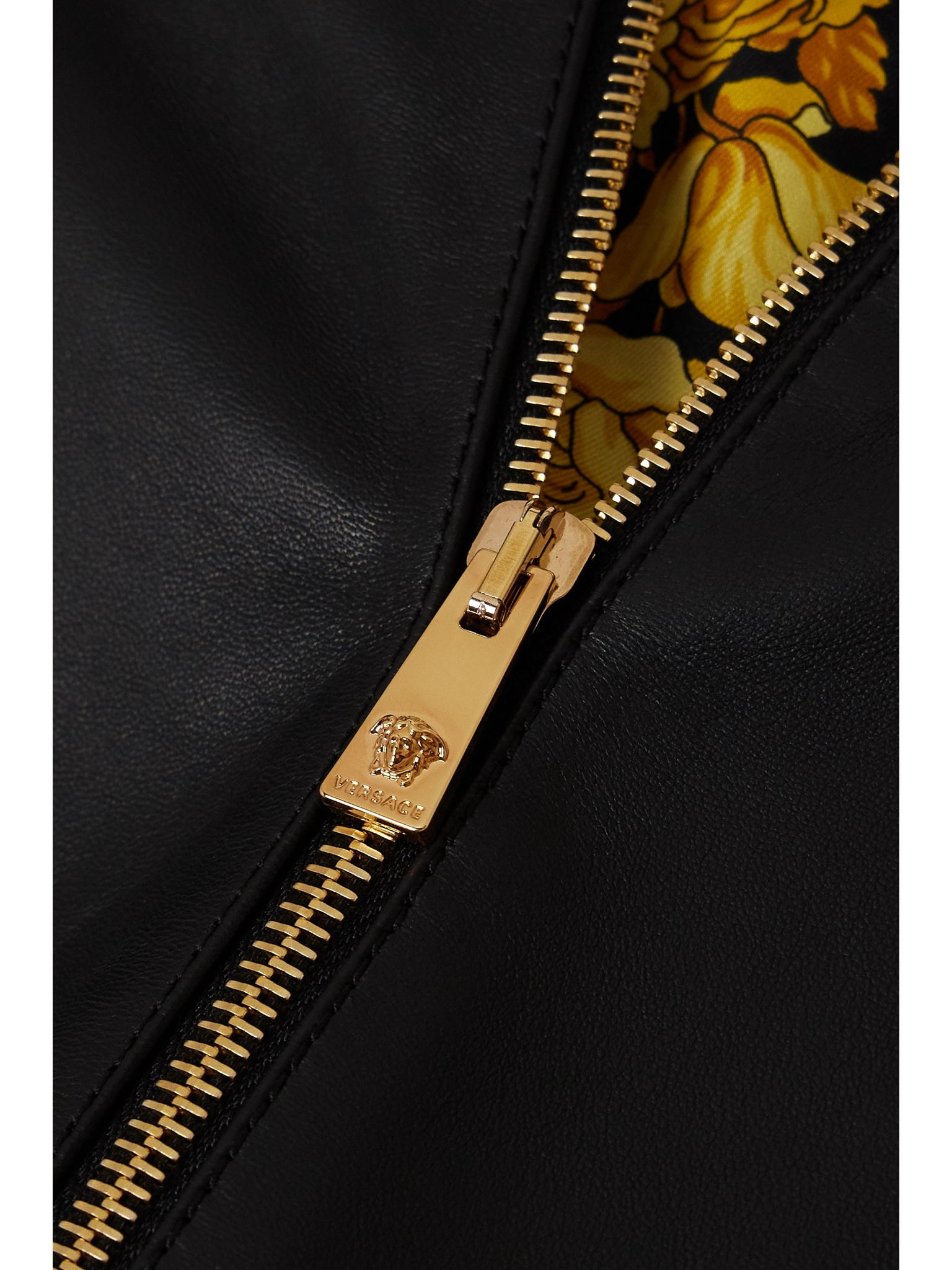 Icons leather mini skirt Black - 5