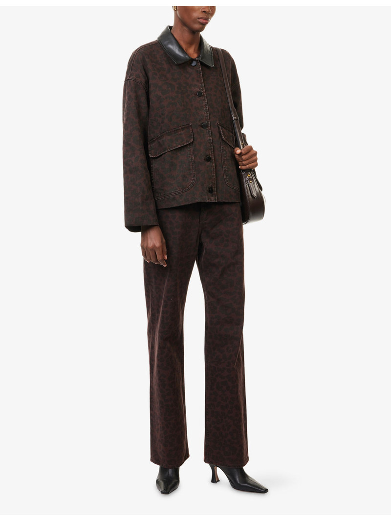 rag & bone Natalia Leopard-Printed Denim Jacket outlook