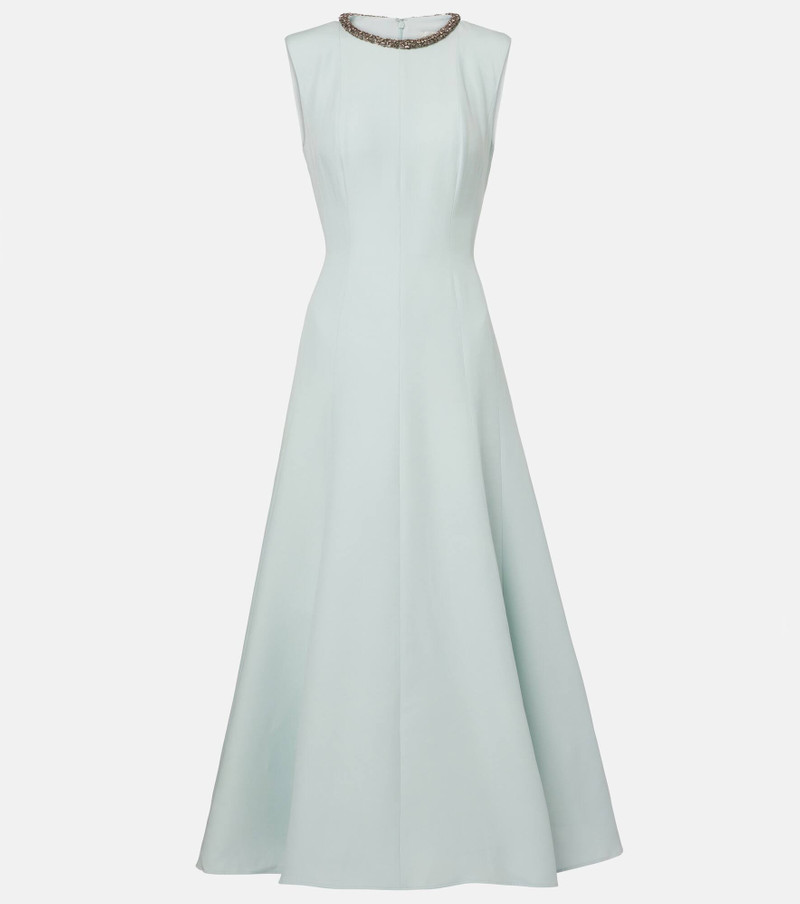 Embellished wool and silk midi dress 1