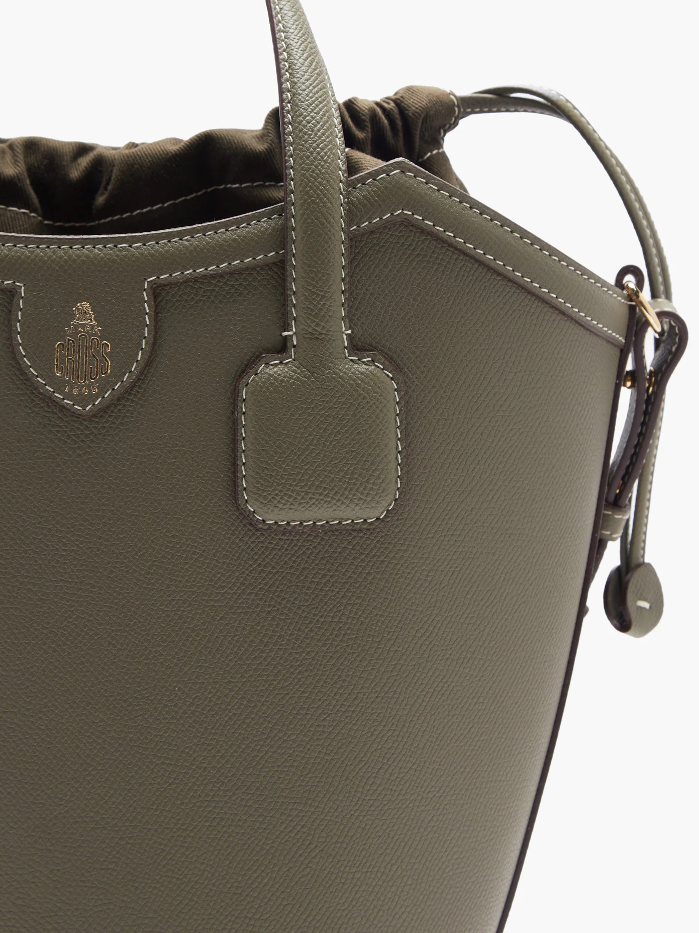 Madeline saffiano-leather bucket bag - 6