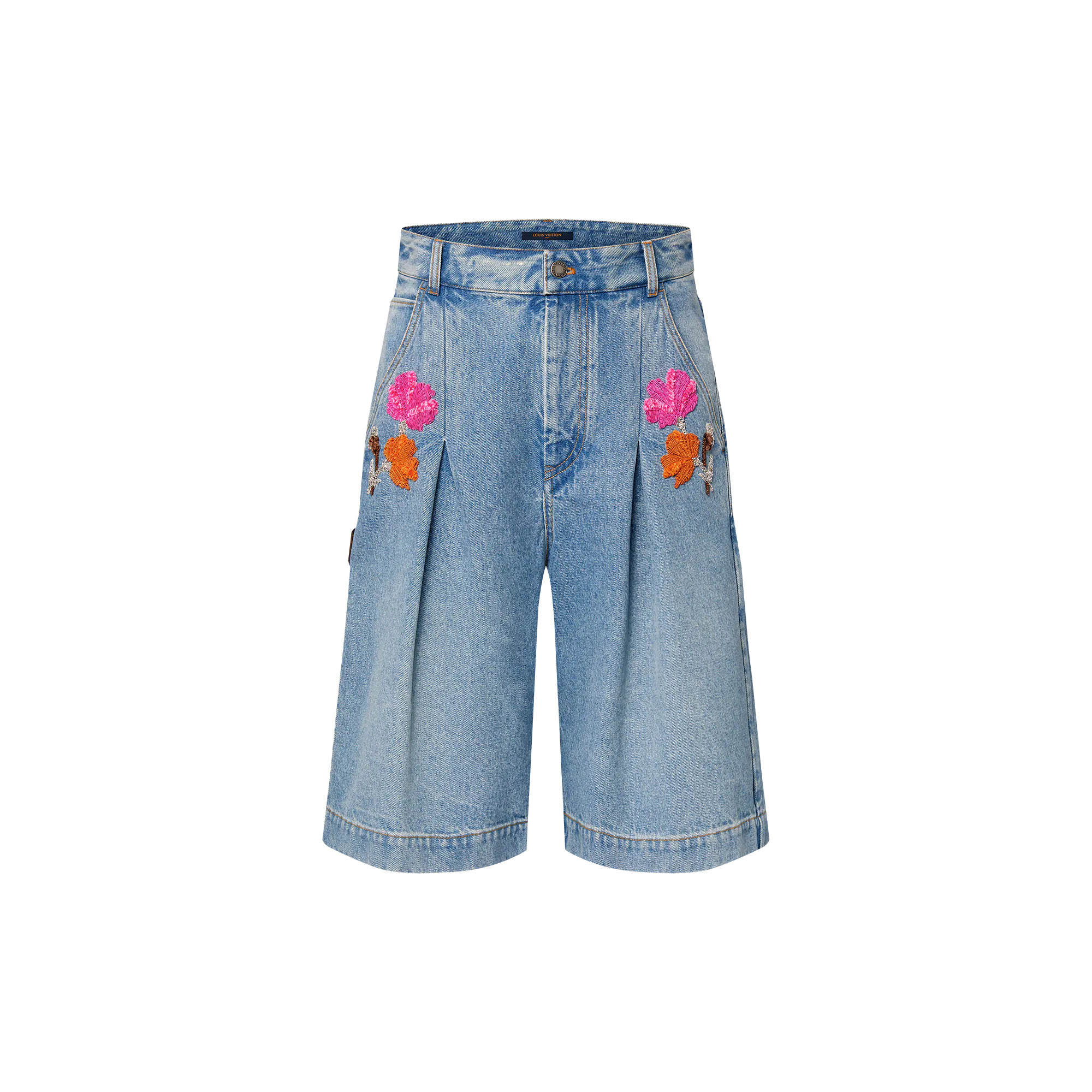 Embroidered Accent Bermuda Shorts - 1