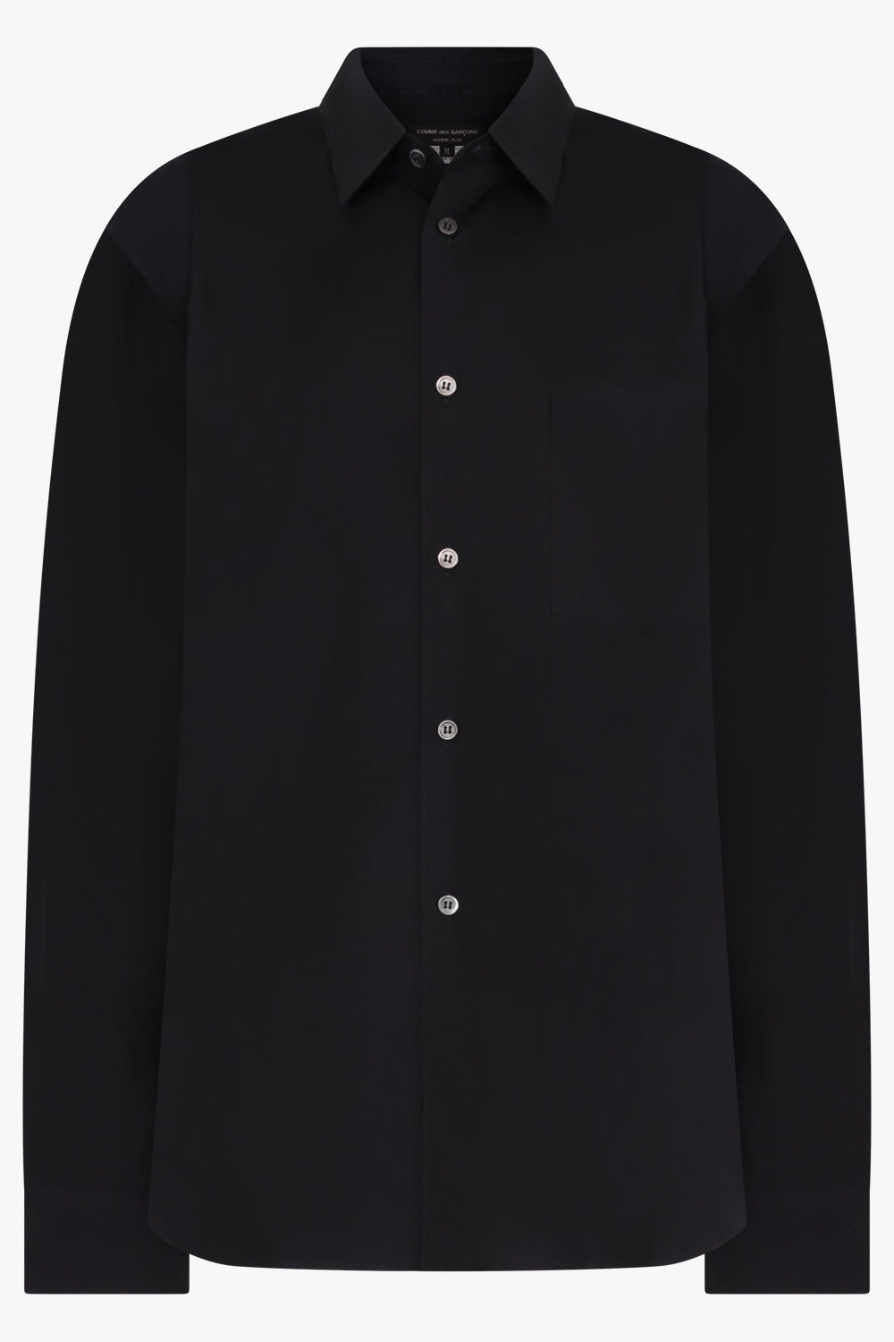 COTTON BROAD SHIRT | BLACK - 1