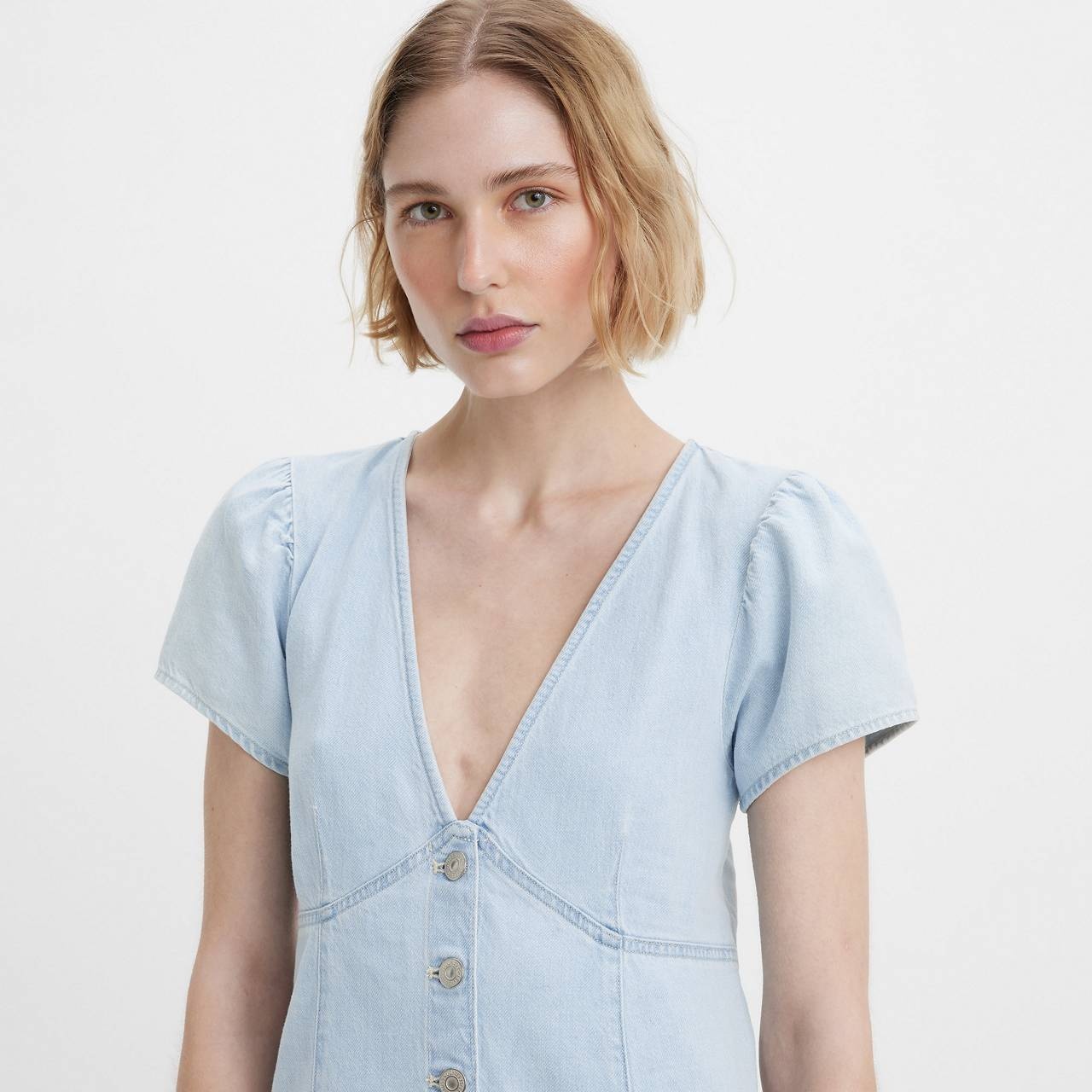 ERIN MINI DENIM DRESS - 4