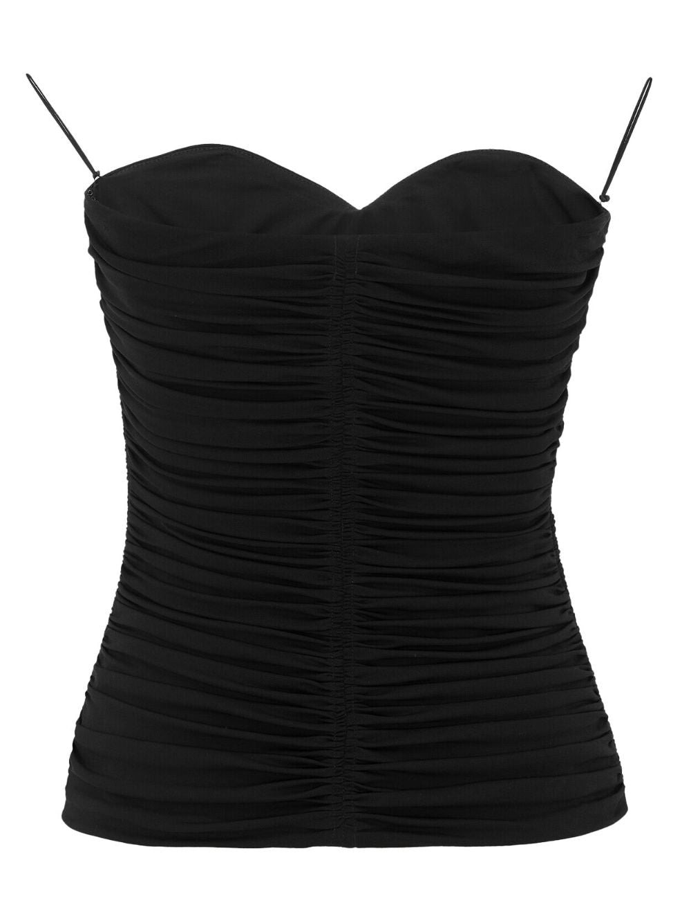 Saint Laurent ruched strapless Top - 2
