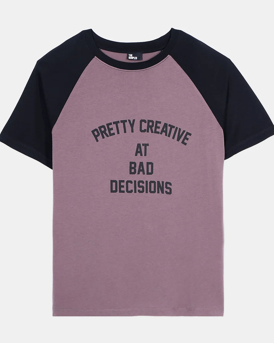 BROWN SCREEN PRINTED T-SHIRT - 1