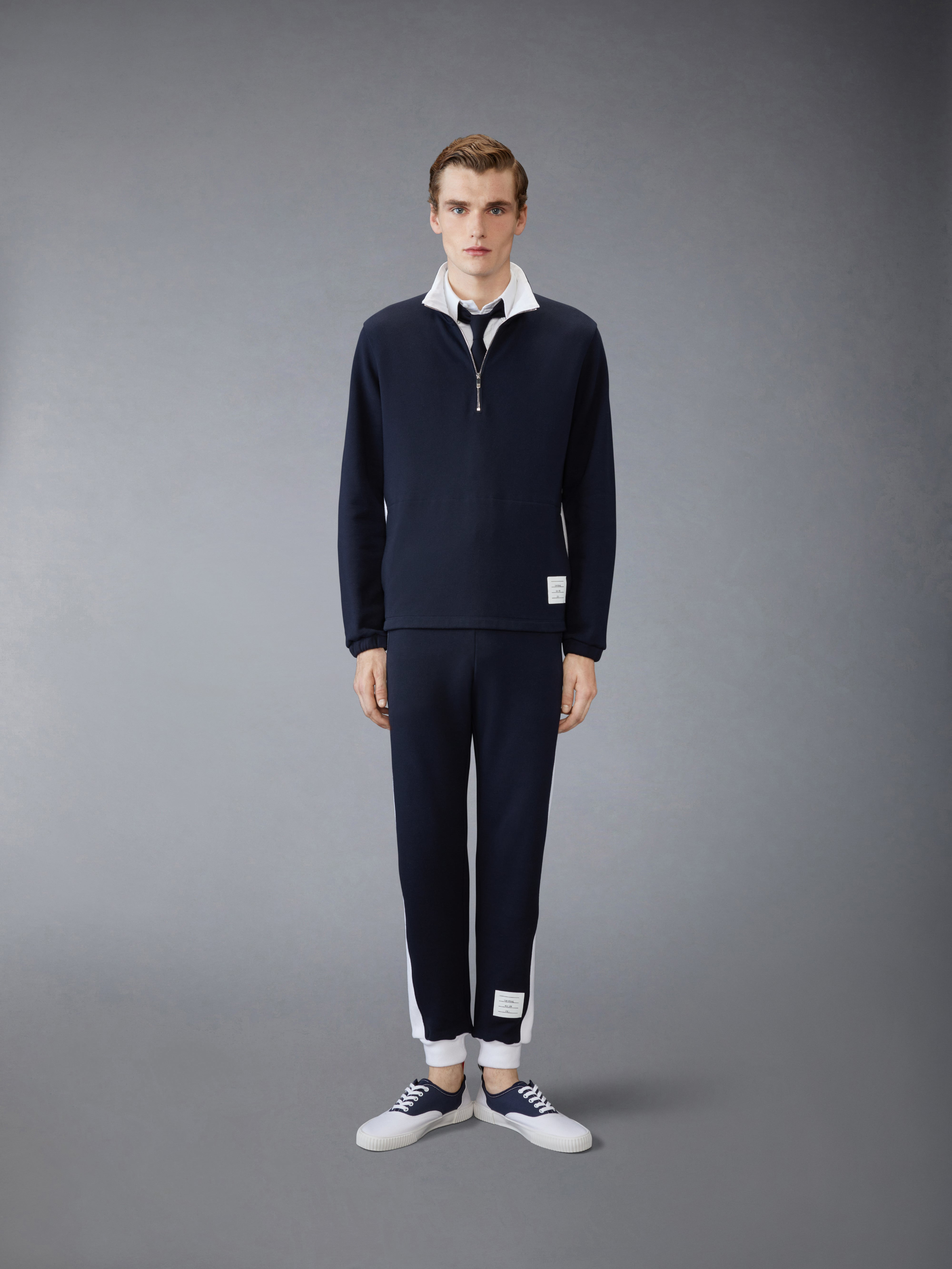 Classic 4-Bar Jersey Half Zip Pullover - 4