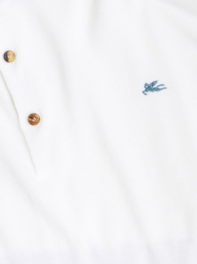 logo-embroidered polo shirt - 4