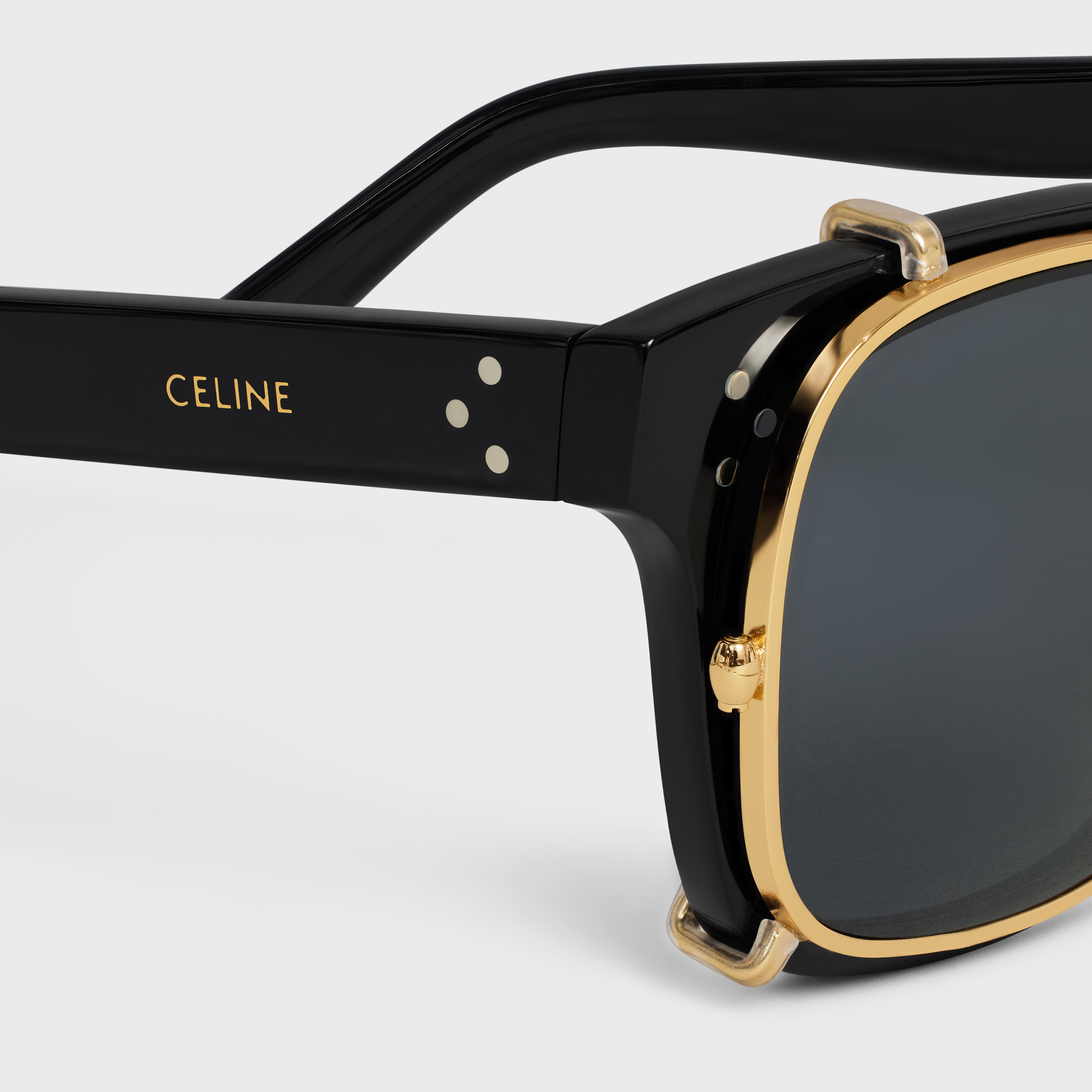 Black Frame 51 Sunglasses in Acetate with Metal - 4