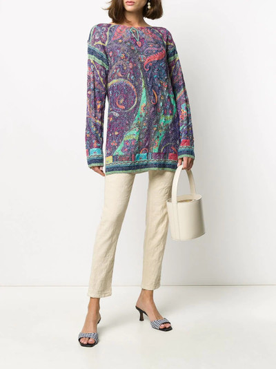 Etro jacquard high-rise trousers  outlook