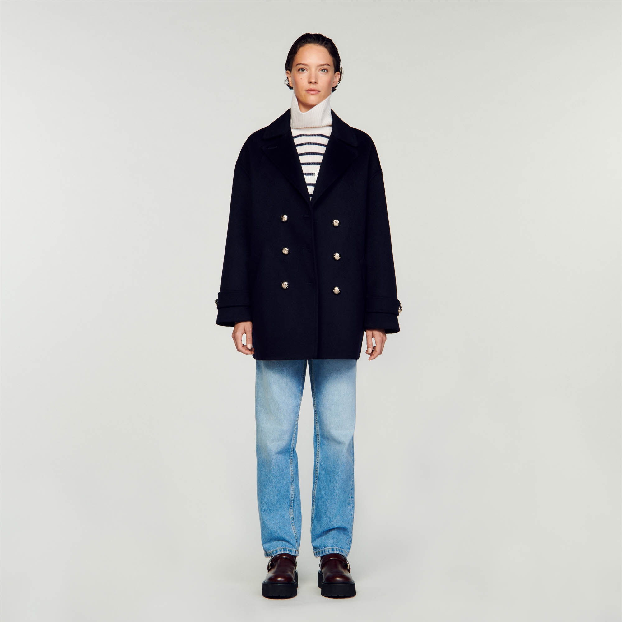 DOUBLE-BREASTED PEA COAT - 3