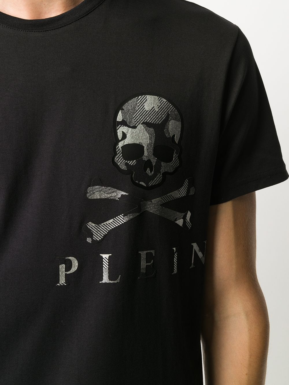 camouflage skull-print cotton T-shirt - 5