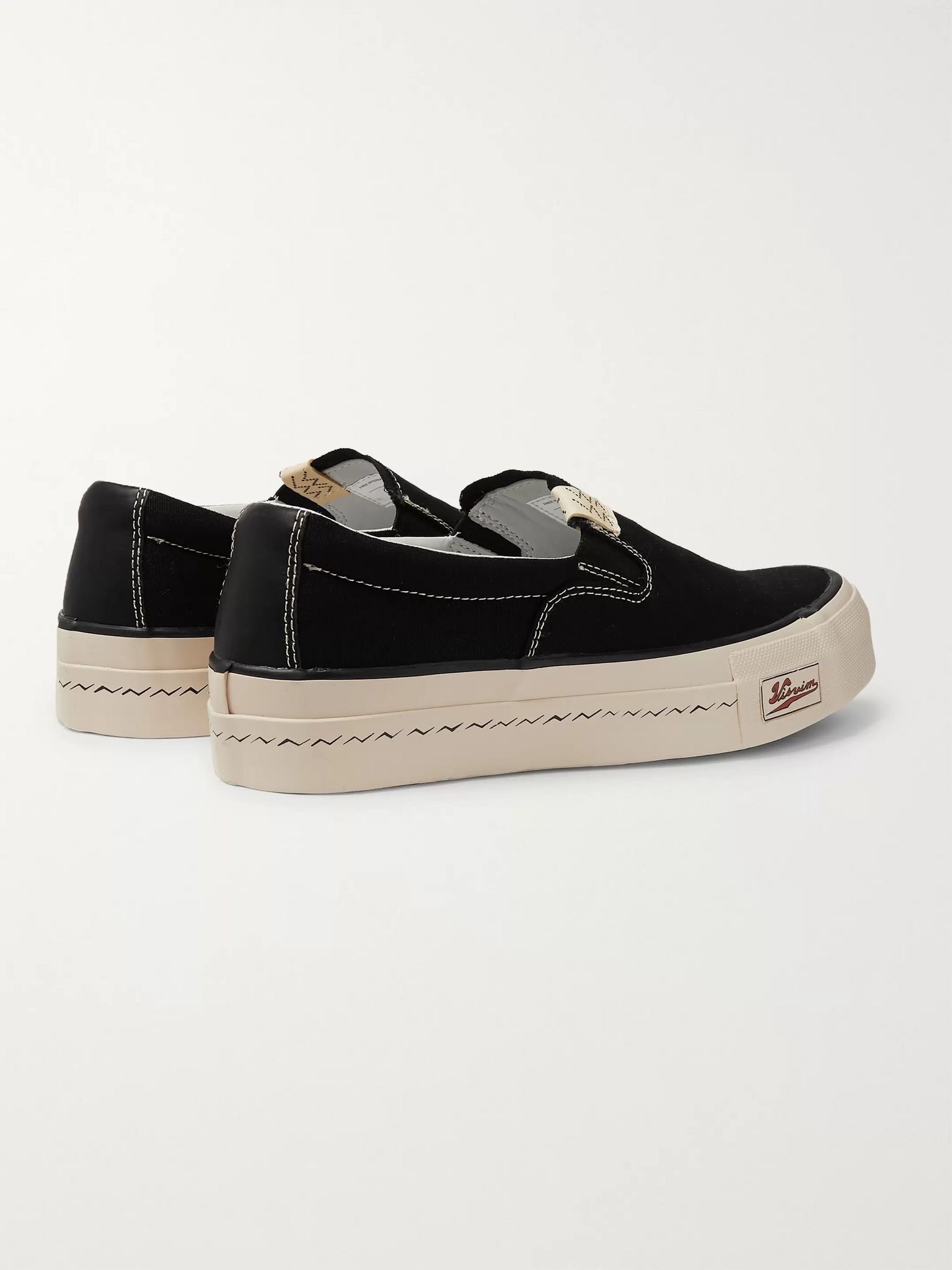 Skagway Leather-Trimmed Canvas Slip-on Sneakers - 5