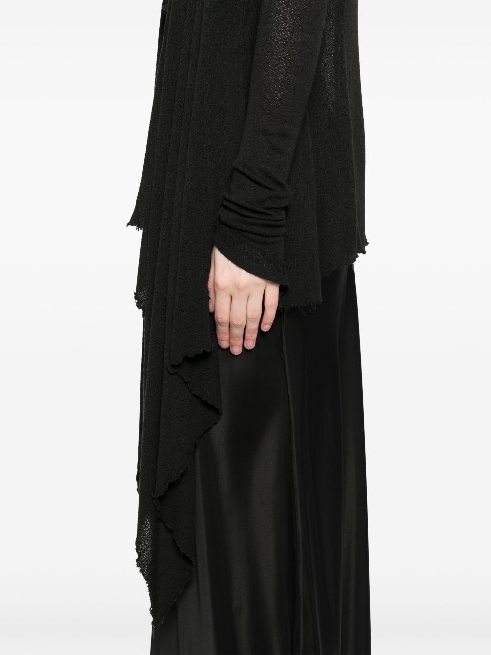 open-front asymmetric cardigan - 5