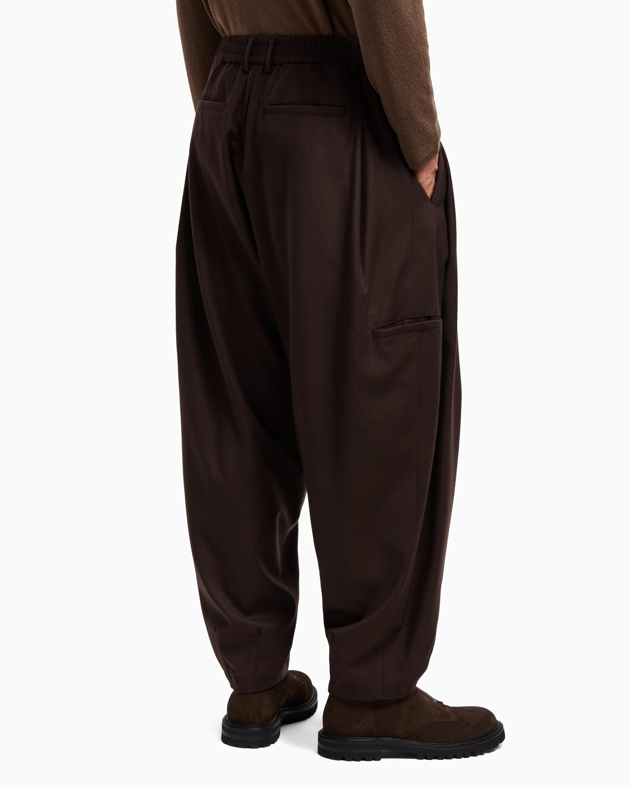 FLAT-FRONT TROUSERS IN LIGHTWEIGHT WOOL CLOTH - 3