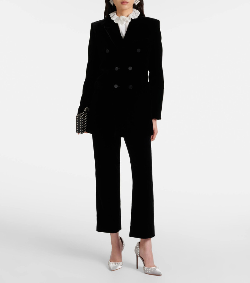 AQUAZZURA Cosmic Love embellished velvet pumps outlook