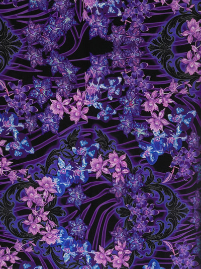 VERSACE floral-print silk scarf outlook