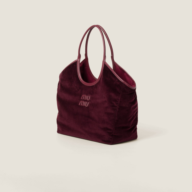 Miu Miu IVY corduroy shopping bag outlook