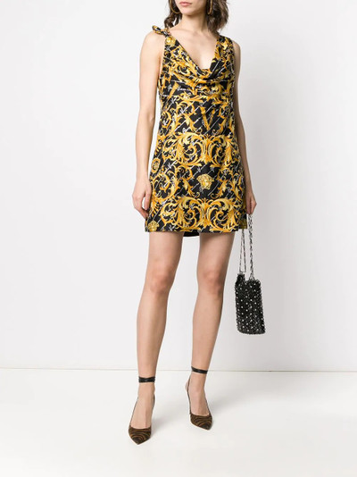 VERSACE Barocco Signature print asymmetric dress outlook