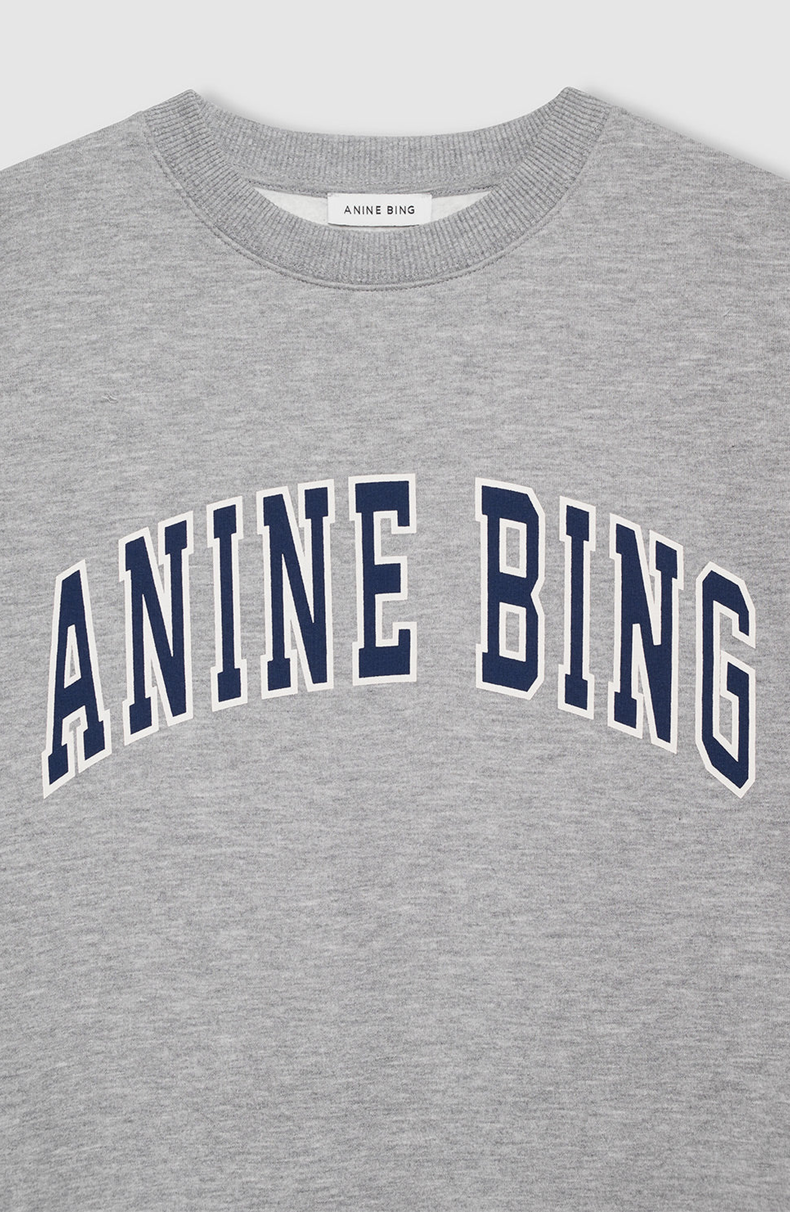 ANINE BING Spencer Crewneck Pullover Sweatshirt in Medium Heather Grey at Nordstrom - 3