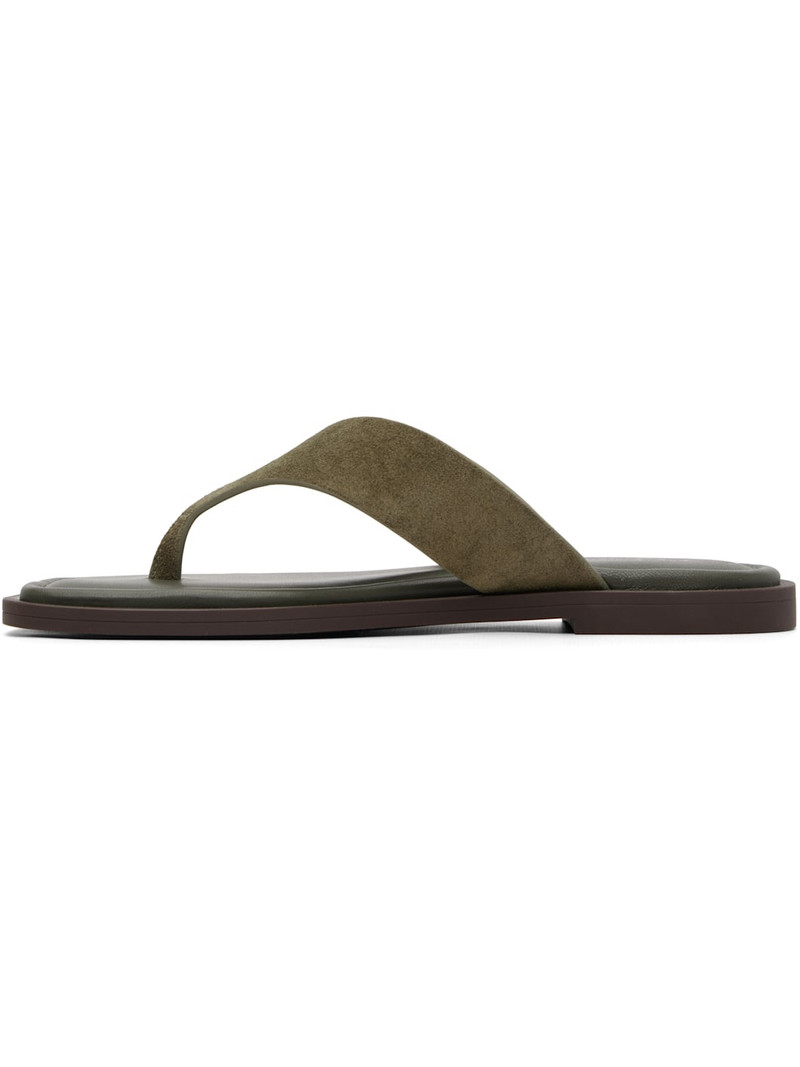 rag & bone Khaki Gracie Thong Sandals outlook
