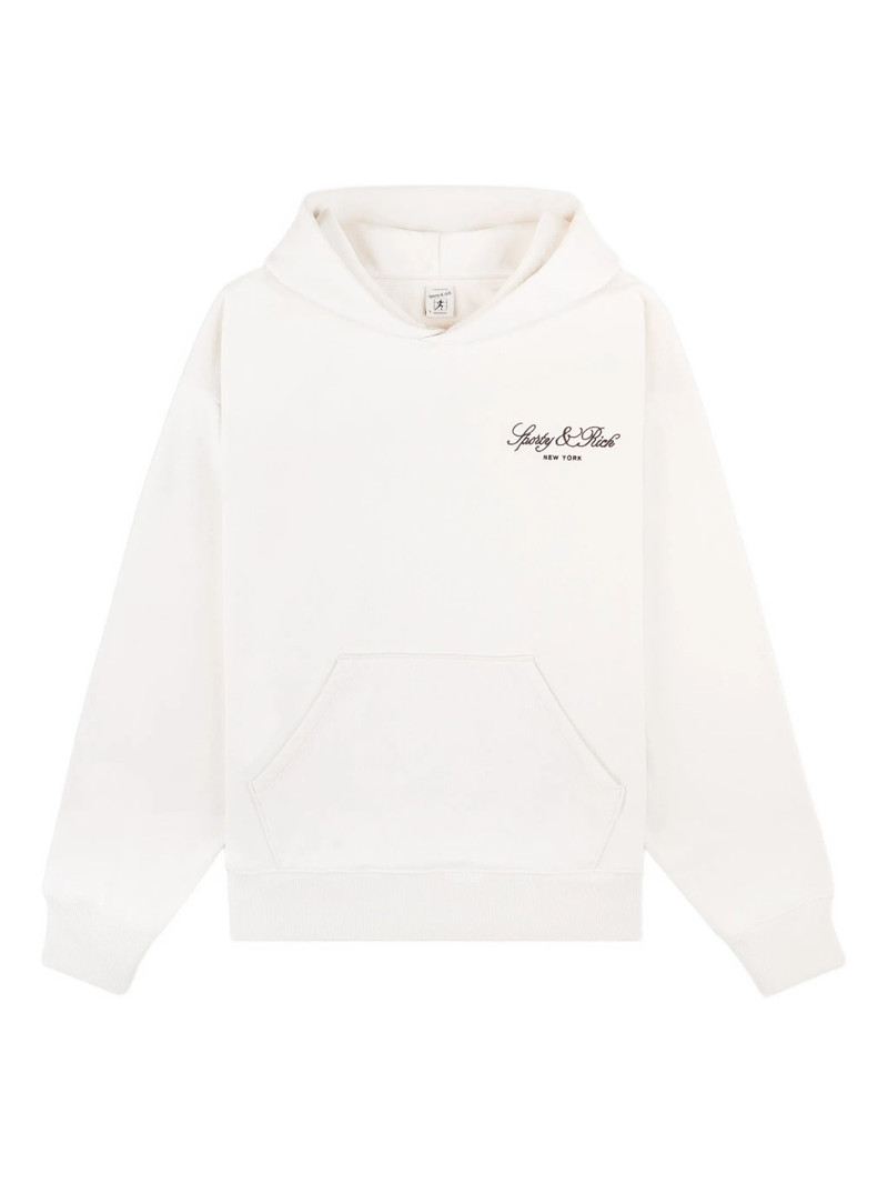 Sporty & Rich Vendome Script Pouch Hoodie 1
