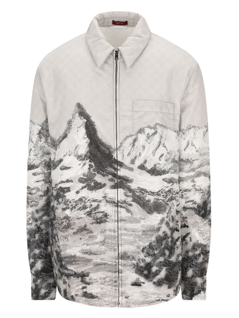 mountain-print zip-up jacket 1