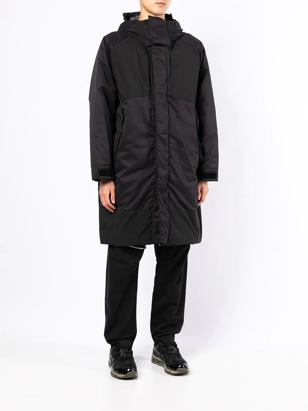 hooded down-padded parka coat - 3