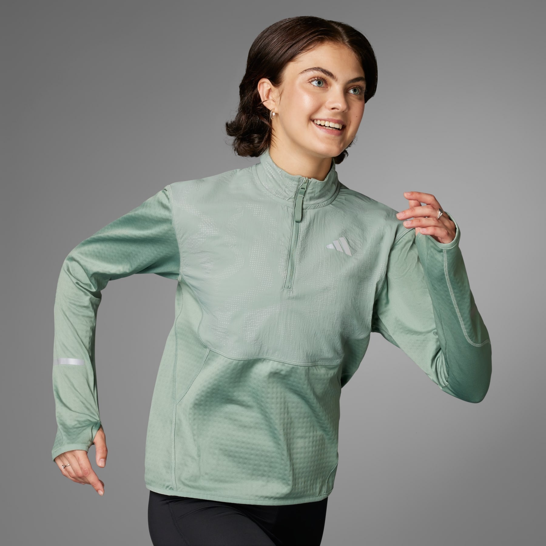 adidas Ultimate Hi Vis Reflective 1/2-Zip Top | REVERSIBLE adidas Ultimate Hi Vis Reflective 1/2-Zip Top | REVERSIBLE