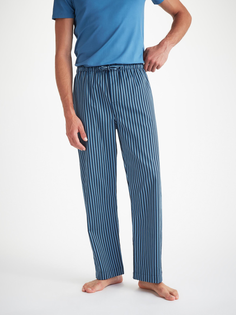Men's Lounge Pants Wellington 58 Cotton Blue 1