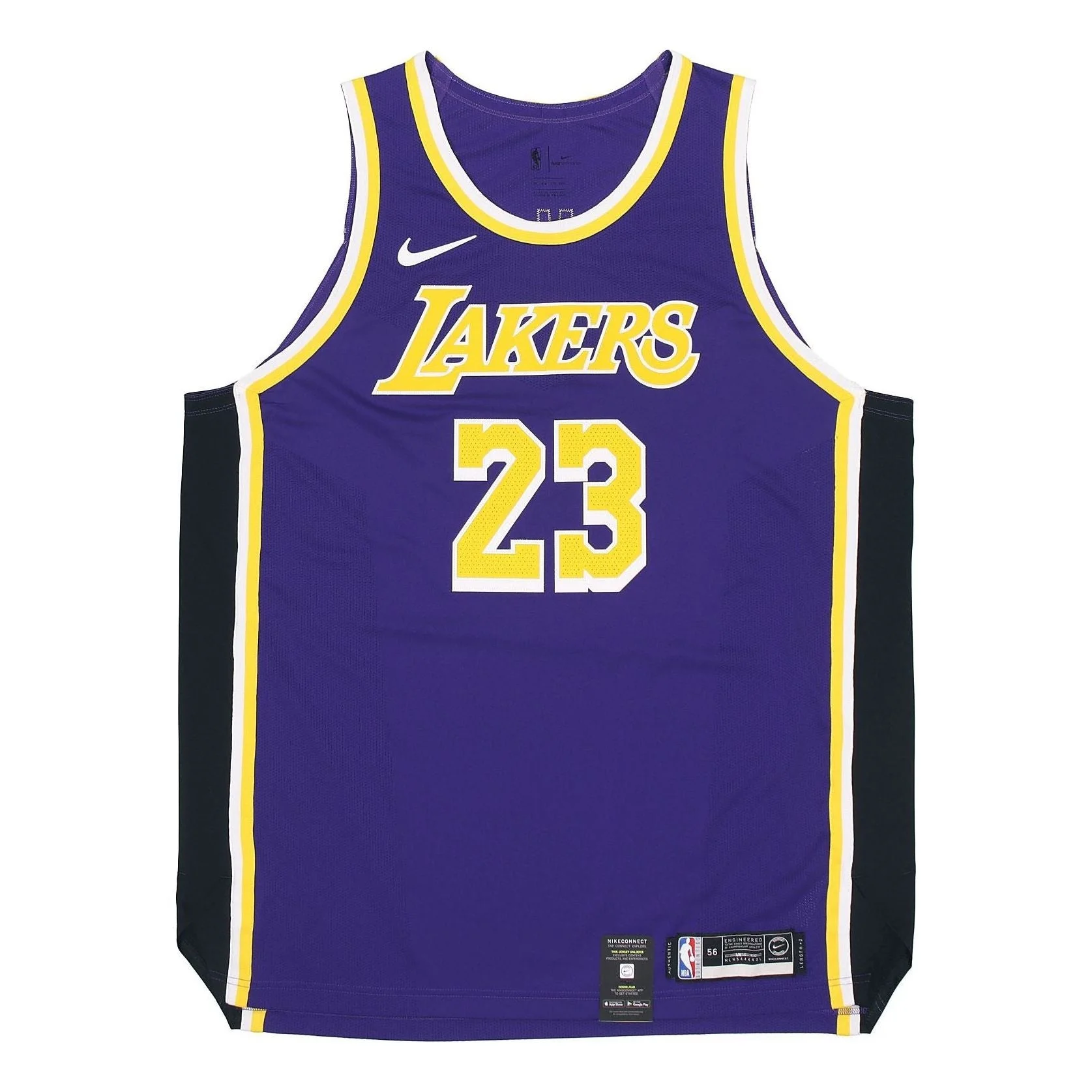 Nike NBA Authentic AU Player Edition 로스 앤젤레스 Lakers LeBron James No. 23 농구 저지 / 가장 P - 1