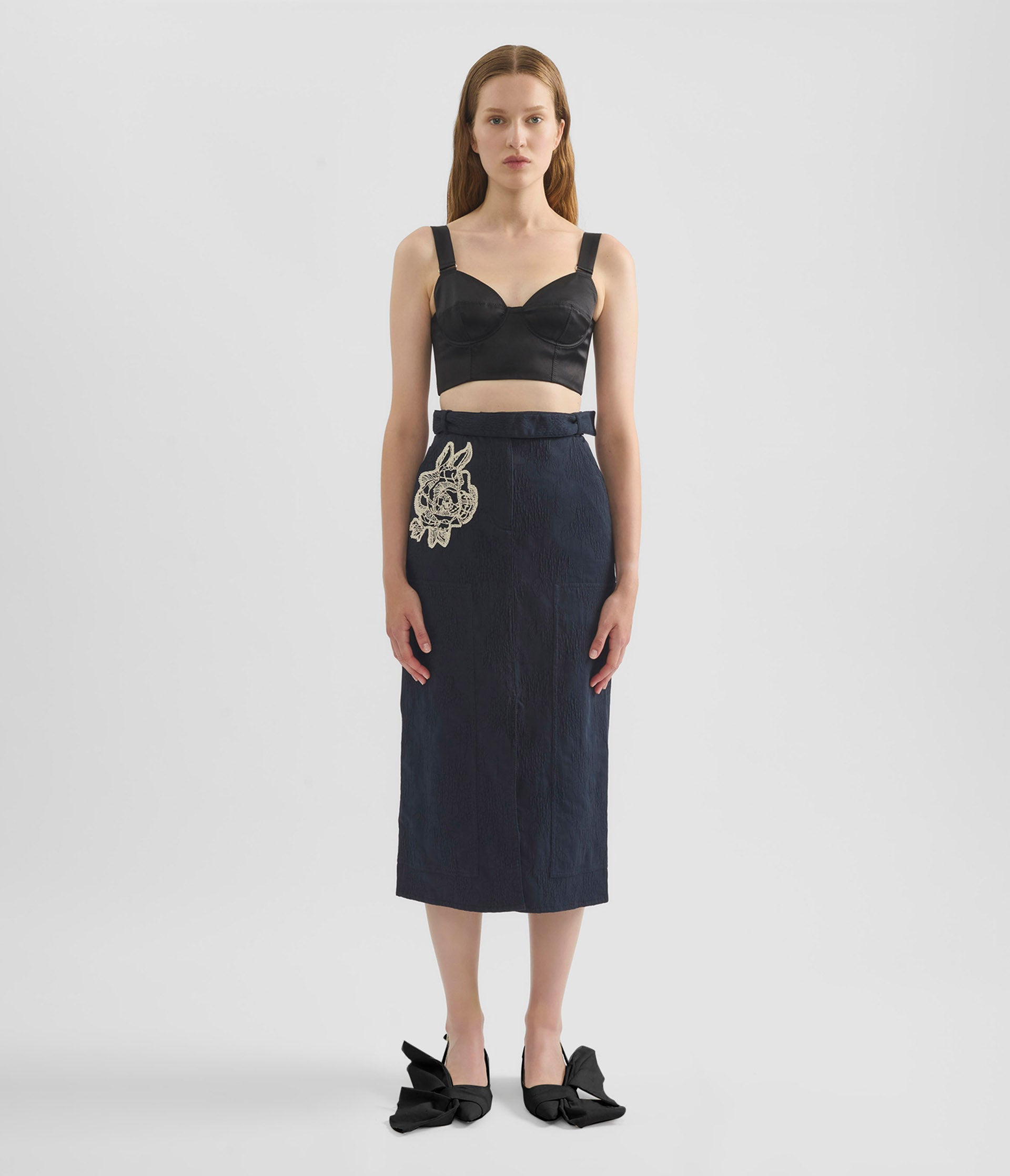 A LINE MIDI SKIRT - 3