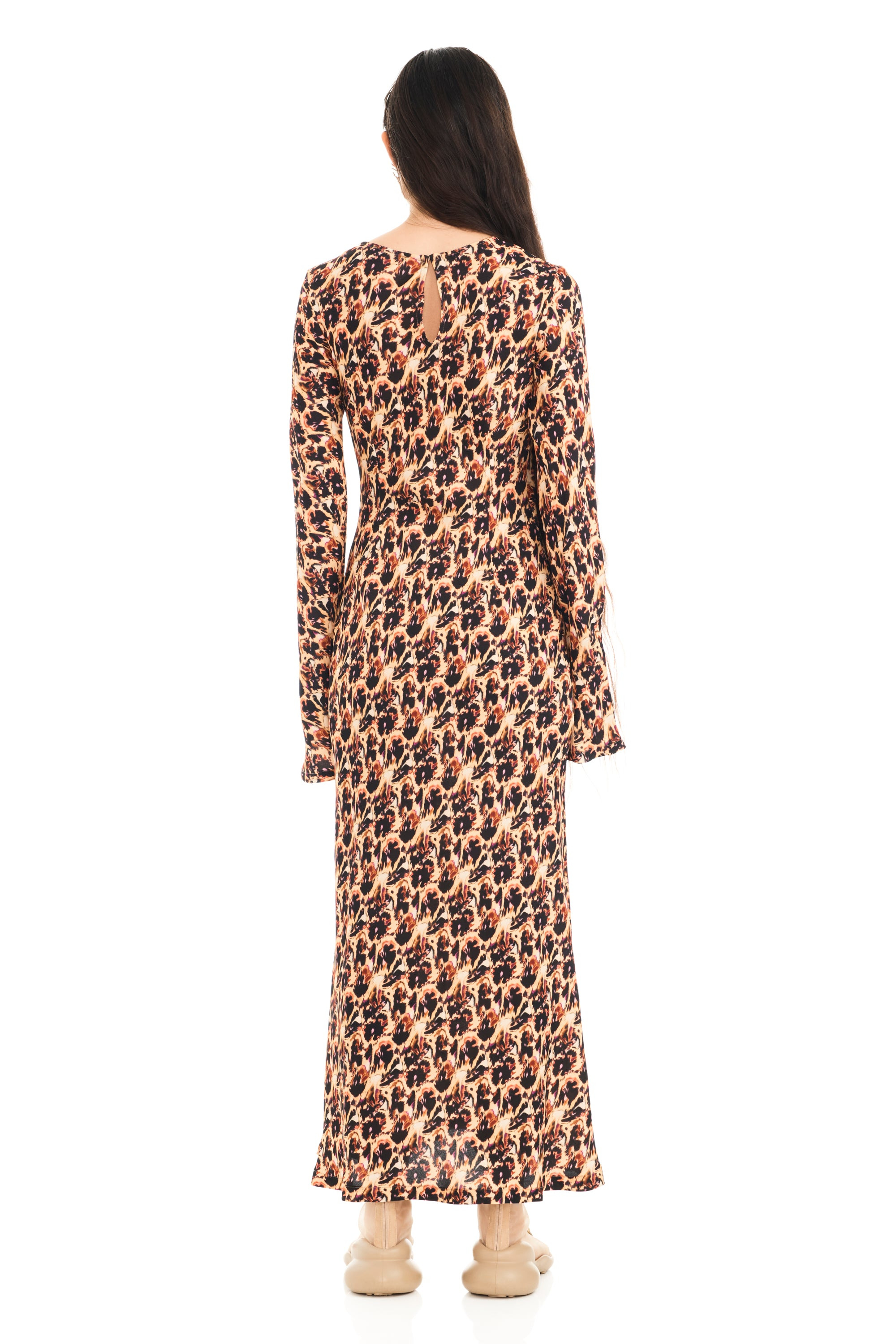 LEOPARD PEONY YURI DRESS - 5