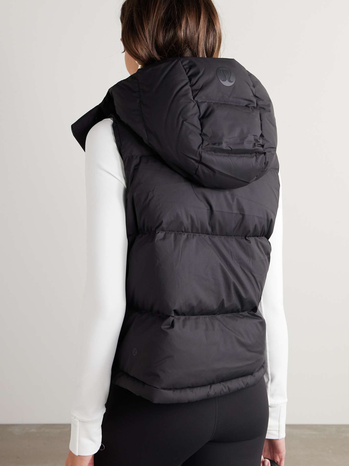 lululemon Wunder Puff quilted SoftMatte™ hooded down vest Black