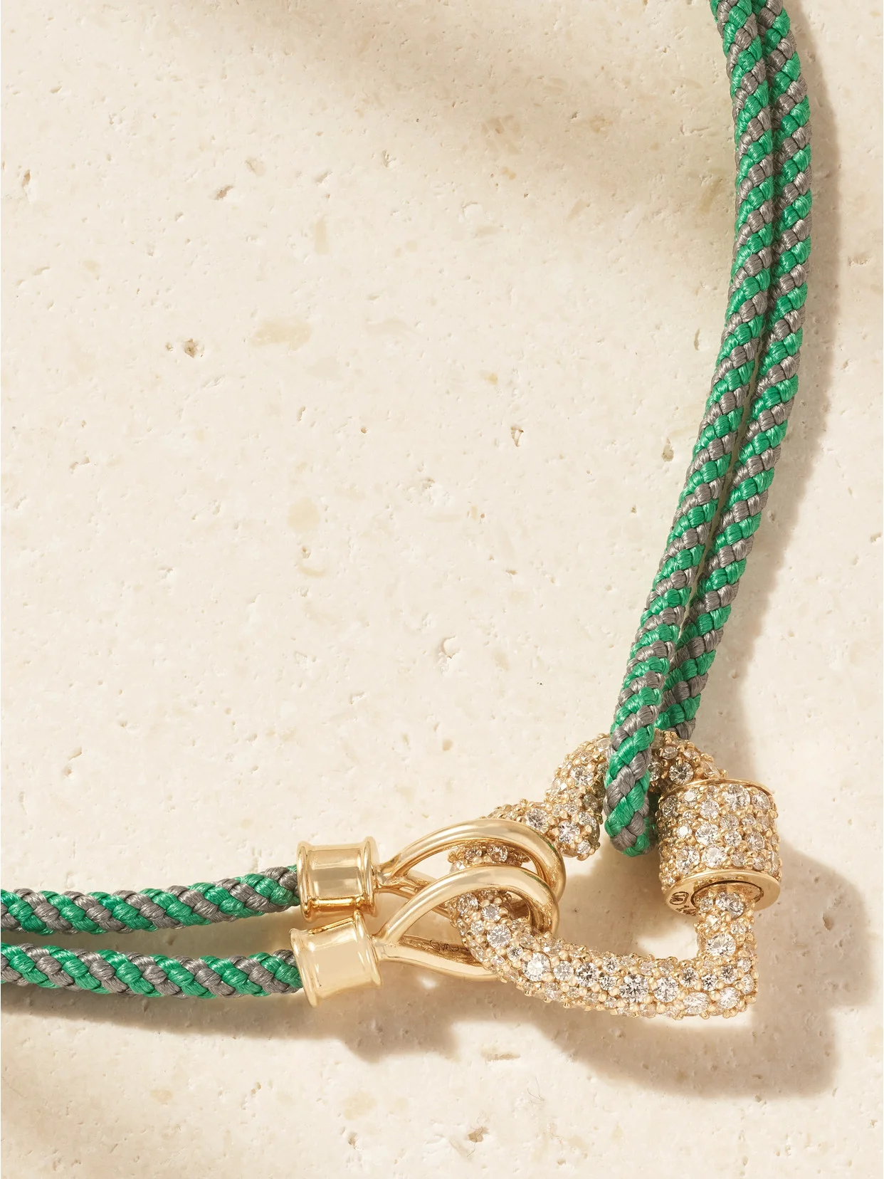 14-karat Gold, Diamond And Cord Necklace - 1